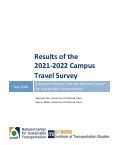 Cover page: Results of the 2021-22 Campus Travel Survey
