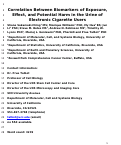 Cover page: Correlation between biomarkers of exposure, effect and potential harm in the urine of electronic cigarette users