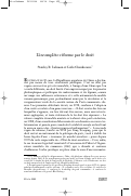 Cover page: L'Incomplete Reforme par le Droit (Incomplete Reform Through Law)