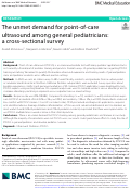 Cover page: The unmet demand for point-of-care ultrasound among general pediatricians: a cross-sectional survey.