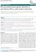Cover page: HIV-associated neurocognitive disorders in sub-Saharan Africa: a pilot study in Cameroon