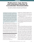 Cover page: Multicentric Case Series and Literature Review of Coccidioidal Otomastoiditis.