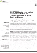 Cover page: JAKE® Multimodal Data Capture System: Insights from an Observational Study of Autism Spectrum Disorder