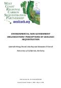 Cover page: Environmental non-governmental organizations’ perceptions of geologic sequestration