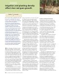 Cover page: Irrigation and planting density affect river red gum growth
