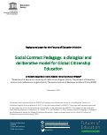 Cover page: Social Contract Pedagogy: a dialogical and deliberative model for Global Citizenship Education