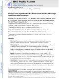 Cover page: Interobserver Agreement in the Assessment of Clinical Findings in Children with Headaches