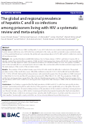 Cover page: The global and regional prevalence of hepatitis C and B co-infections among prisoners living with HIV: a systematic review and meta-analysis