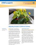 Cover page: Adjusting Soil pH in California Gardens