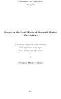 Cover page: Essays on the Real Effects of Financial Market Fluctuations