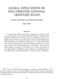 Cover page: Global Implications of Self-Oriented National Monetary Rules