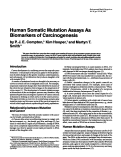 Cover page: Human somatic mutation assays as biomarkers of carcinogenesis.