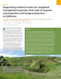 Cover page: Supporting evidence varies for rangeland management practices that seek to improve soil properties and forage production in California