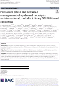 Cover page: Post-acute phase and sequelae management of epidermal necrolysis: an international, multidisciplinary DELPHI-based consensus