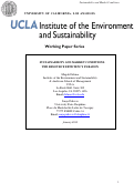 Cover page: Sustainability and Market Conditions:The Resource Efficiency paradox