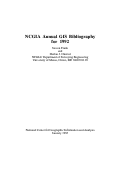 Cover page of NCGIA Annual GIS Bibliography for 1992