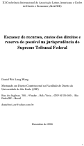 Cover page: Escassez de recursos, custos dos direitos e reserva do possível na jurisprudência do Supremo Tribunal Federal