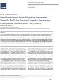 Cover page: Identifying cancer-related cognitive impairment using the FACT-Cog Perceived Cognitive Impairment