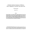 Cover page: Simulated Likeliehood Estimation of Diffusions With an Application to the Short Tem Interest Rate
