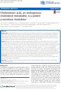 Cover page: Cholestenoic acid, an endogenous cholesterol metabolite, is a potent γ-secretase modulator