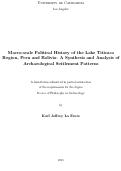 Cover page: Macro-scale Political History of the Lake Titicaca Region, Peru and Bolivia: A Synthesis and Analysis of Archaeological Settlement Patterns