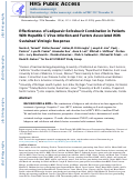 Cover page: Effectiveness of Ledipasvir-Sofosbuvir Combination in Patients With Hepatitis C Virus Infection and Factors Associated With Sustained Virologic Response