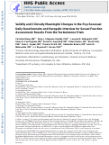 Cover page: Validity and Clinically Meaningful Changes in the Psychosexual Daily Questionnaire and Derogatis Interview for Sexual Function Assessment: Results From the Testosterone Trials