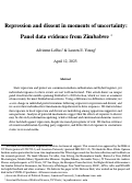 Cover page: Repression and Dissent in Moments of Uncertainty: Panel Data Evidence from Zimbabwe