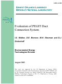 Cover page: Evaluation of PEGIT duct connection system