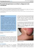 Cover page: Essential telangiectasia in an infant: a diagnosis to be considered