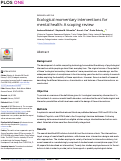 Cover page: Ecological momentary interventions for mental health: A scoping review