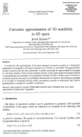 Cover page: Curvature Approximation of 3D Manifolds in 4D Space