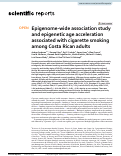 Cover page: Epigenome-wide association study and epigenetic age acceleration associated with cigarette smoking among Costa Rican adults
