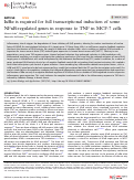 Cover page: IκBα is required for full transcriptional induction of some NFκB-regulated genes in response to TNF in MCF-7 cells