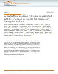 Cover page: A multi-ethnic polygenic risk score is associated with hypertension prevalence and progression throughout adulthood