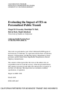 Cover page: Assessing the Impact of ITS on Personalized Public Transit