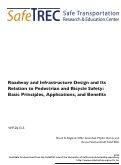 Cover page of Roadway and Infrastructure Design and Its  Relation to Pedestrian and Bicycle Safety:  Basic Principles, Applications, and Benefits