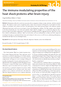 Cover page: The immune modulating properties of the heat shock proteins after brain injury