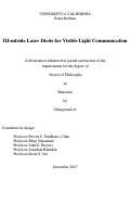 Cover page: III-nitride Laser Diode for Visible Light Communication