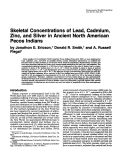 Cover page: Skeletal concentrations of lead, cadmium, zinc, and silver in ancient North American Pecos Indians