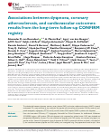 Cover page: Associations between dyspnoea, coronary atherosclerosis, and cardiovascular outcomes: results from the long-term follow-up CONFIRM registry.