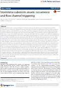Cover page: Stormtime substorm onsets: occurrence and flow channel triggering.