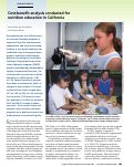 Cover page: Cost-benefit analysis conducted for nutrition education in California