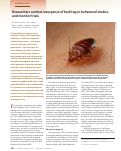 Cover page: Researchers combat resurgence of bed bug in behavioral studies and monitor trials