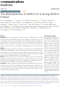 Cover page: The phylodynamics of SARS-CoV-2 during 2020 in Finland.