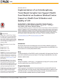 Cover page: Implementation of an Interdisciplinary, Team-Based Complex Care Support Health Care Model at an Academic Medical Center: Impact on Health Care Utilization and Quality of Life.