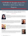 Cover page: COVID-19: Insights from UC Berkeley's Infectious Disease Experts