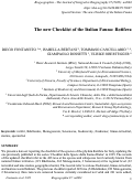 Cover page: The new Checklist of the Italian Fauna: Rotifera