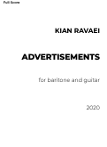 Cover page: Advertisements for Baritone and Guitar
