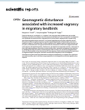 Cover page: Geomagnetic disturbance associated with increased vagrancy in migratory landbirds